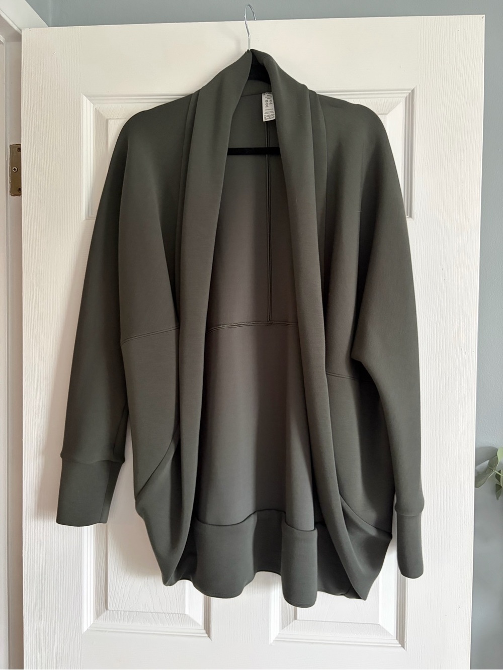 SPANX Olive Green Open-Front Draped Blazer